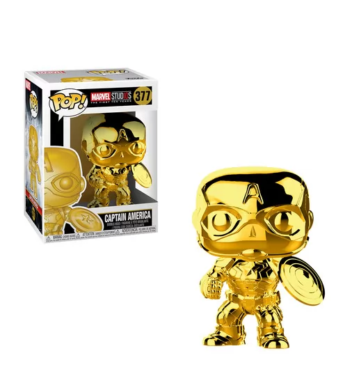 Игровая Фигурка Funko Pop! Cерии Золотой Хром - Капитан Америка - 33515_2.jpg - № 2