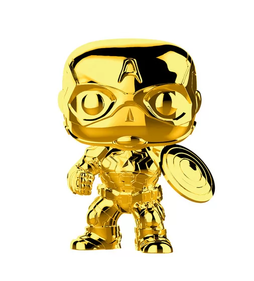 Игровая Фигурка Funko Pop! Cерии Золотой Хром - Капитан Америка - 33515_1.jpg - № 1