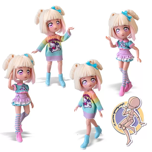 Игровой набор 4SF Manga Dolls серии Hello Kitty" – Стильная Конфетка-единорог"