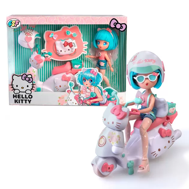 Игровой набор 4SF Manga Dolls серии Hello Kitty" – Красотка Пинк на скутере"