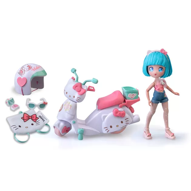 Игровой набор 4SF Manga Dolls серии Hello Kitty" – Красотка Пинк на скутере"