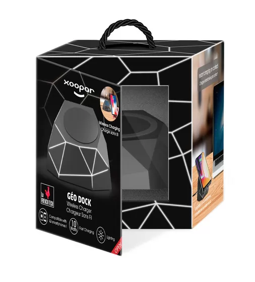 Беспроводное Зарядное Устройство Xoopar - Geo Dock (Черное С Белой Led-Подсветкой) - XP61063.21WL_3.jpg - № 3