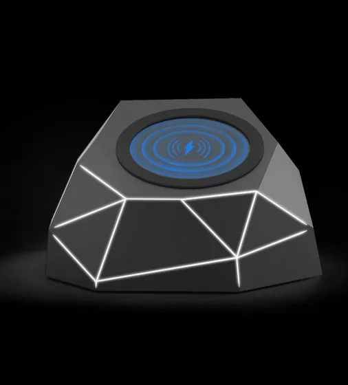 Беспроводное Зарядное Устройство Xoopar - Geo Dock (Черное С Белой Led-Подсветкой) - XP61063.21WL_8.jpg - № 8
