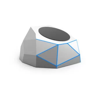 Беспроводное Зарядное Устройство Xoopar - Geo Dock (Серебристое С Синей Led-Подсветкой)