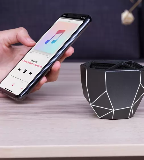 Акустика Xoopar - Geo Speaker (Черная С Белой Led-Подсветкой, Bluetooth,Моно) - XP81016.21WL_3.jpg - № 3