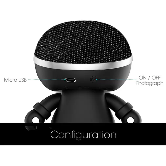 Акустика Xoopar - Mini Xboy (7,5 Cm, Черный Металлик, Bluetooth)