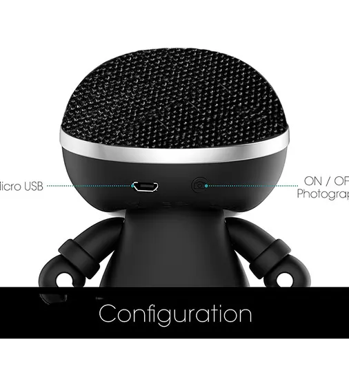 Акустика Xoopar - Mini Xboy (7,5 Cm, Черный Металлик, Bluetooth) - XBOY8100121М_4.jpg - № 4