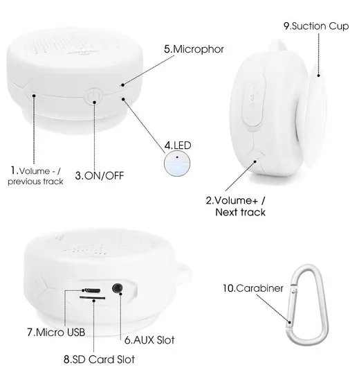 Влагозащищенная Акустика Xoopar – Splash Pop (Белая, Sd Карта) - XP8100814A_4.jpg - № 4