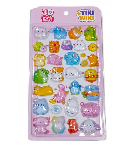 Zestaw naklejek 3D TIKI WIKI z serii &bdquo;Crystal&rdquo; &ndash; TIKI UROCZE ZWIERZĄTKA - 51369_1.jpg - № 1