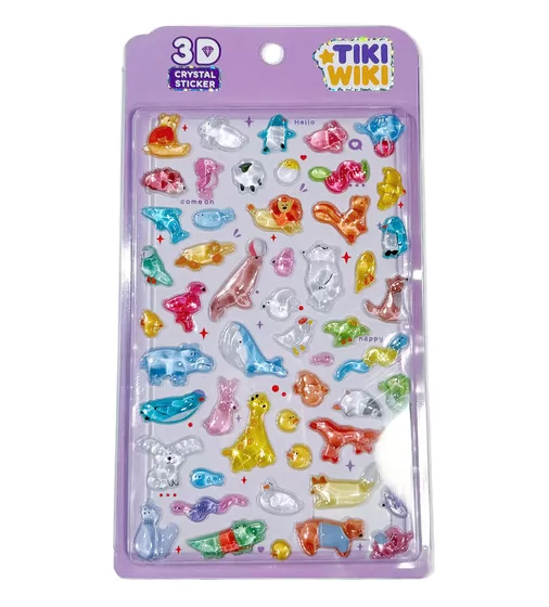 Zestaw naklejek 3D TIKI WIKI z serii &bdquo;Crystal&rdquo; &ndash; TIKI WESOŁE ZWIERZĄTKA - 51428_1.jpg - № 1