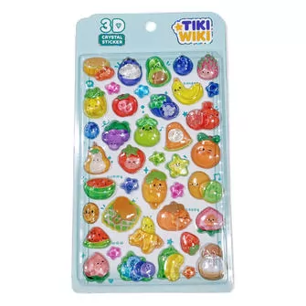 Zestaw naklejek 3D TIKI WIKI z serii „Crystal” – TIKI OWOCE