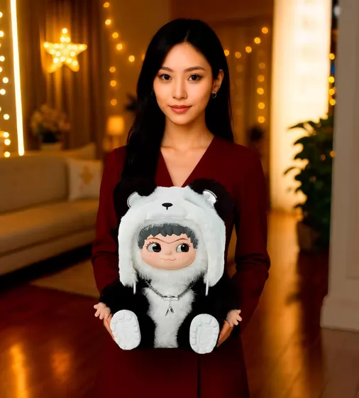 Miękka zabawka z limitowanej serii POP TOP Letsvan z serii &bdquo;Wakuku&rdquo; &ndash; Panda 800% (37 cm, mix) - 17WK-P8-P1_8.jpg - № 8