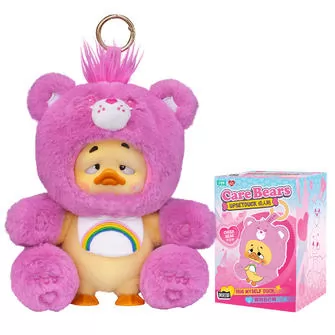 Kolekcjonerska miękka zabawka z zawieszką POP TOP 1983toys z serii „Upset Duck x Care Bears” – PRZYTULASKI