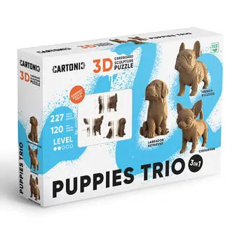 Puzzle 3D Trio szczeniaków