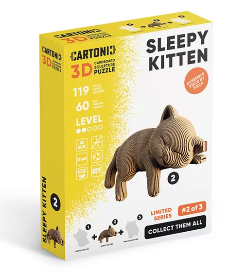 Puzzle 3D Śpiący kotek - CARTMNSLEEP_1.jpg - № 1
