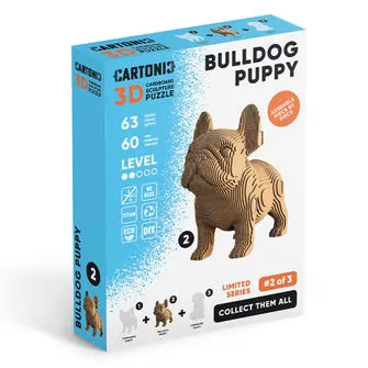 Puzzle 3D Szczeniak buldoga