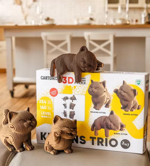 Puzzle 3D Trio kotk&oacute;w - CARTKITTENS_8.jpg - № 8