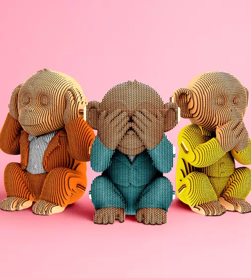 Puzzle 3D Trio małpek - CARTTRIOMONK_10.jpg - № 10