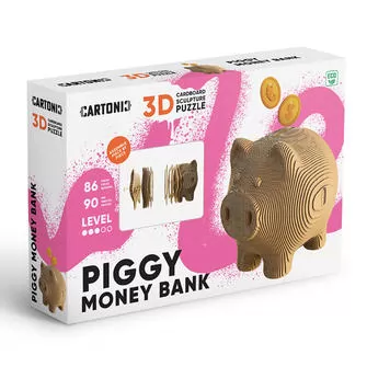 Puzzle 3D Świnka skarbonka