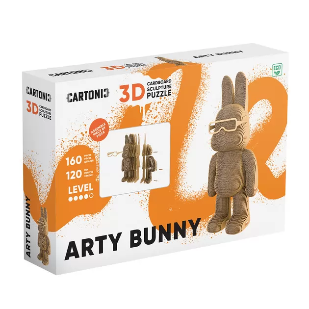 Puzzle 3D Artystyczny kr&oacute;liczek
