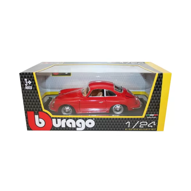 Автомодель - Porsche 356B (1961) (ассорти слоновая кость, красный, 1:24)