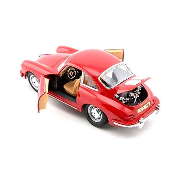 Автомодель - Porsche 356B (1961) (ассорти слоновая кость, красный, 1:24)