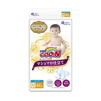 Подгузники Goo.N Super Premium Marshmallow Для Детей (M, 6-11 Кг)