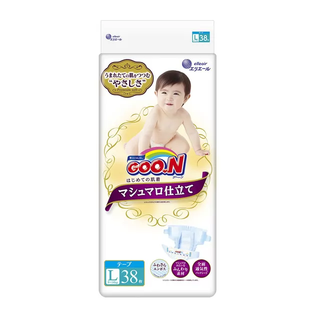 Подгузники Goo.N Super Premium Marshmallow Для Детей (L, 9-14 Кг)
