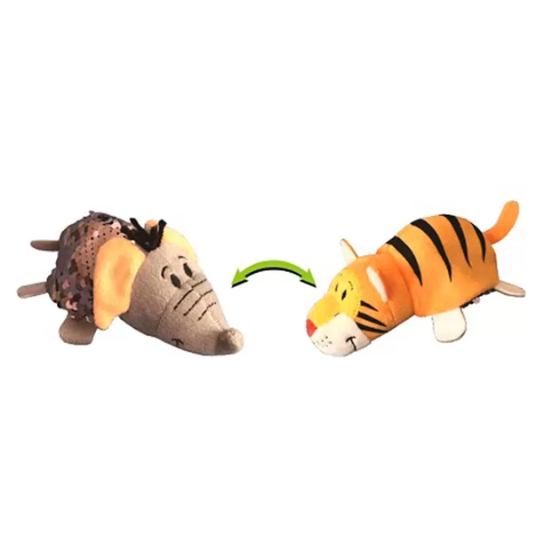 Мягкая Игрушка С Пайетками 2 В 1 - ZooPrяtki - Слон-Тигр (12 Cm)