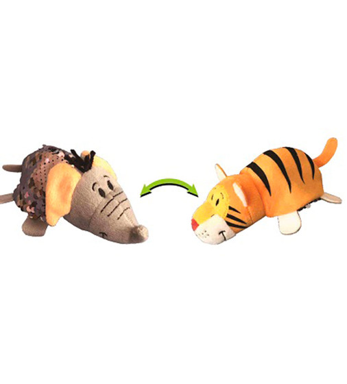 Мягкая Игрушка С Пайетками 2 В 1 - ZooPrяtki - Слон-Тигр (12 Cm) - 553IT-ZPR_3.jpg - № 3