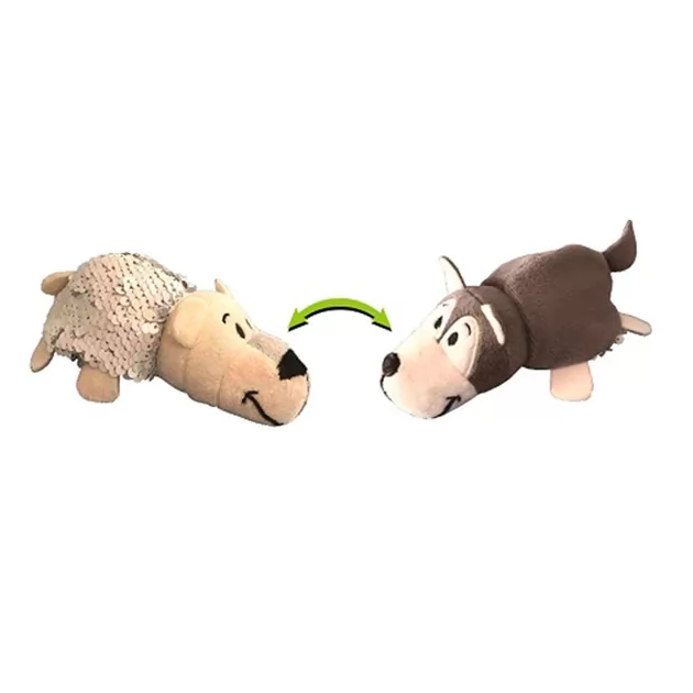 Мягкая Игрушка С Пайетками 2 В 1 - ZooPrяtki - Хаски-Полярный Медведь (12 Cm)