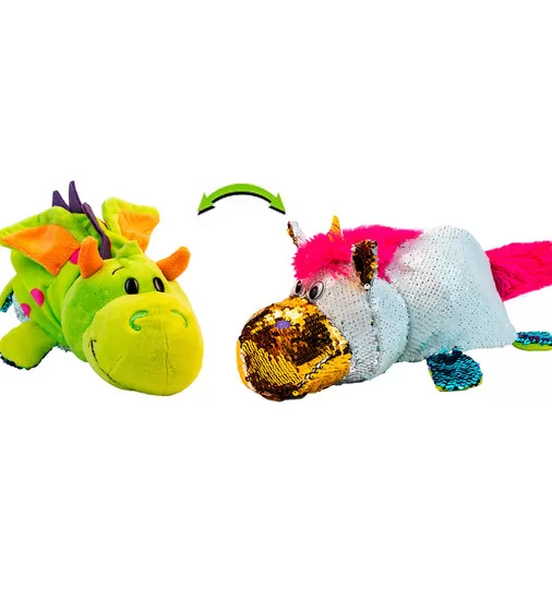 Мягкая Игрушка С Пайетками 2 В 1 - ZooPrяtki - Единорог-Дракон (30 Cm) - 5151T-ZPR_3.jpg - № 3