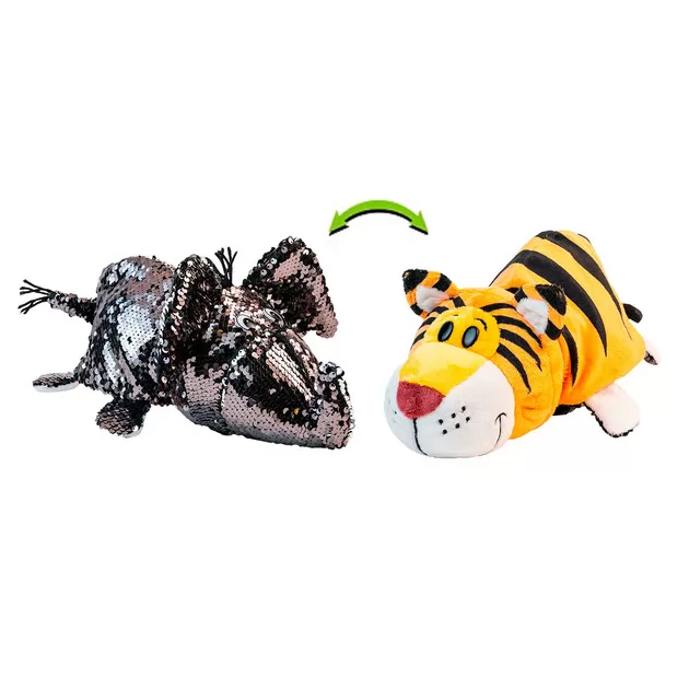Мягкая Игрушка С Пайетками 2 В 1 - ZooPrяtki - Слон-Тигр (30 Cm)