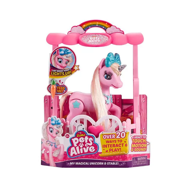 Интерактивный Игровой Набор Pets Alive – Единорог Коралл В Домике