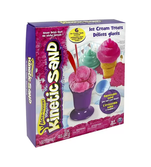 Набор Песка Для Детского Творчества - Kinetic Sand Ice Cream (Розовый) - 71417-1_6.jpg - № 6