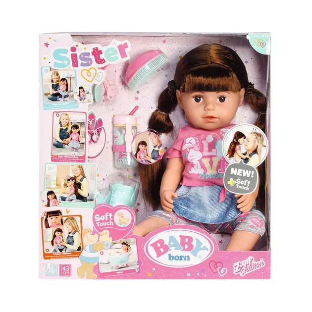 Кукла Baby Born Серии Нежные Объятия - Стильная Сестрёнка