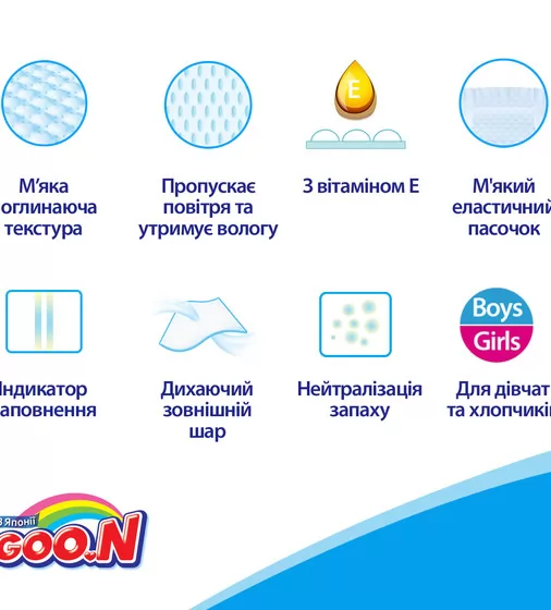 Подгузники Goo.N для детей коллекция 2019 (M, 6-11 кг) - 853943_9.jpg - № 9