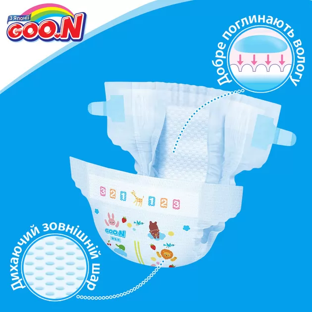 Подгузники Goo.N для детей коллекция 2019 (M, 6-11 кг)