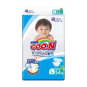 Подгузники GOO.N для детей колекция 2019 (L, 9-14 кг)