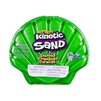 Набор пескадля детскоготворчества -KINETICSAND РАКУШКА ЗЕЛЕНАЯ