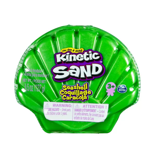 Набор пескадля детскоготворчества -KINETICSAND РАКУШКА ЗЕЛЕНАЯ