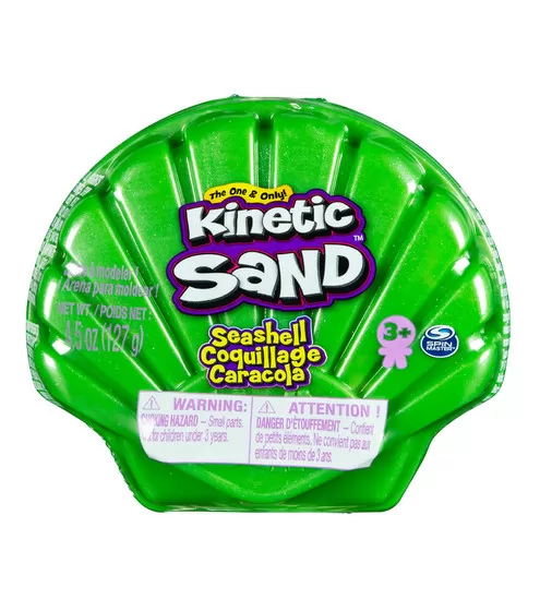 Набор пескадля детскоготворчества -KINETICSAND РАКУШКА ЗЕЛЕНАЯ - 71482G_1.jpg - № 1