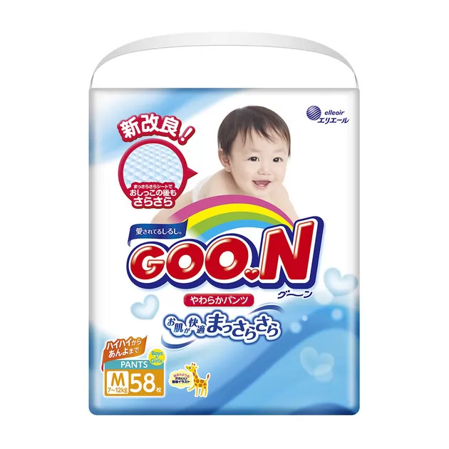 Трусики-Подгузники Goo.N Для Детей  (M, 7-12 Кг) коллекция 2017 года