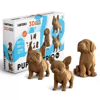 Puzzle 3D Trio szczeniaków