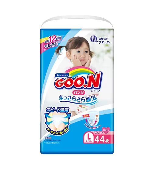 Трусики-подгузники Goo.N для девочек коллекция 2019 (L, 9-14 кг) - 843096_1.jpg - № 1