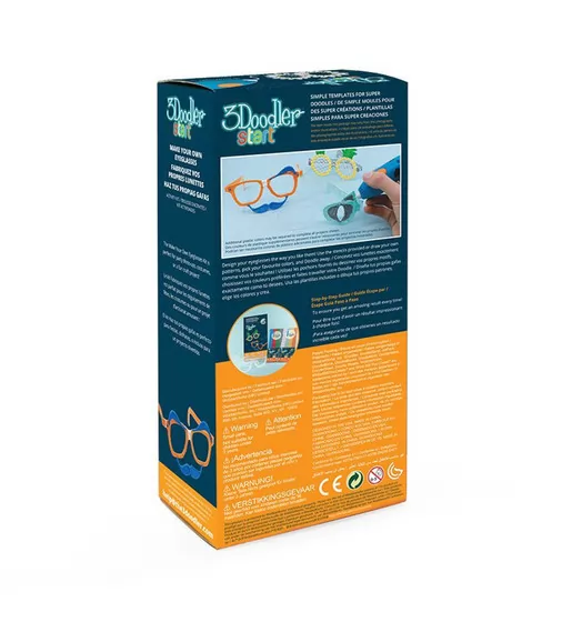 Набор Аксессуаров Для 3D-Ручки 3Doodler Start – Модные Очки (48 Стержней, 3 Шаблона, 1 Трафарет) - 8SMKEYEG3R_3.jpg - № 3