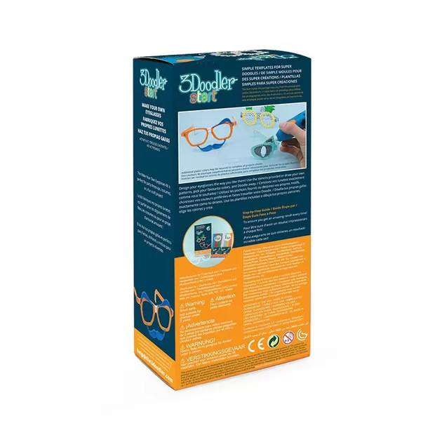 Набор Аксессуаров Для 3D-Ручки 3Doodler Start – Модные Очки (48 Стержней, 3 Шаблона, 1 Трафарет)