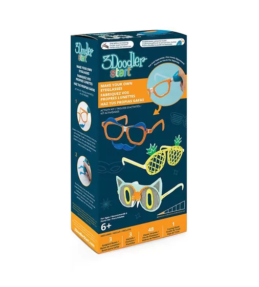 Набор Аксессуаров Для 3D-Ручки 3Doodler Start – Модные Очки (48 Стержней, 3 Шаблона, 1 Трафарет) - 8SMKEYEG3R_2.jpg - № 2