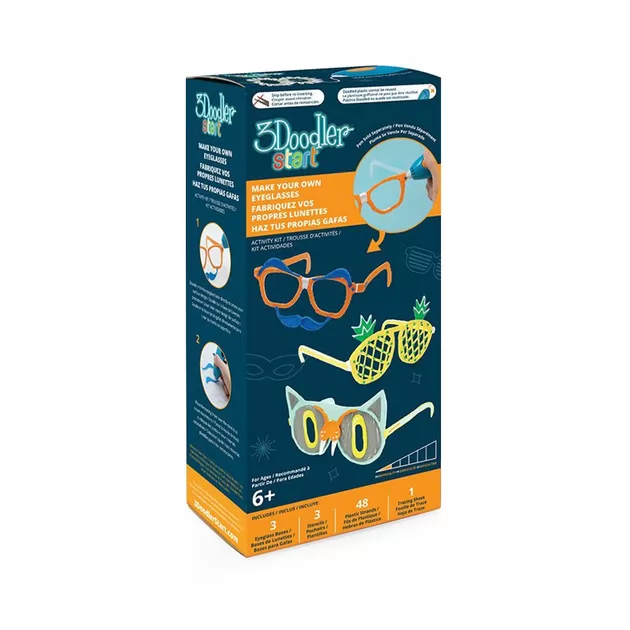 Набор Аксессуаров Для 3D-Ручки 3Doodler Start – Модные Очки (48 Стержней, 3 Шаблона, 1 Трафарет)