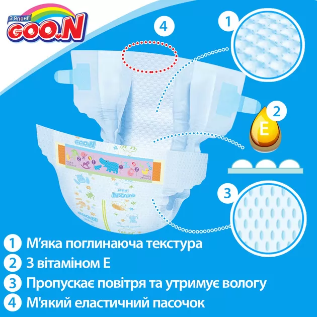 Подгузники Goo.N для детей коллекция 2020 (размер 4(L), 9-14 кг)